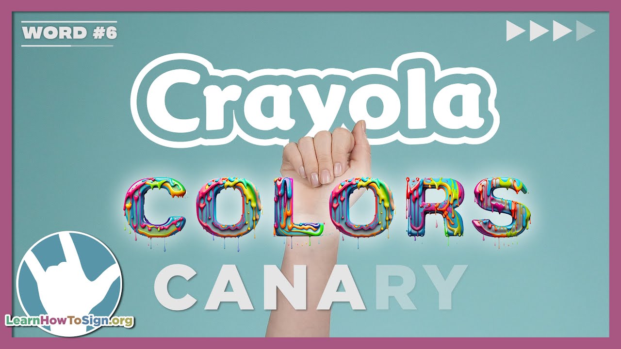Fingerspelling Exercise | ASL | Crayola Color Names