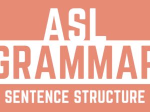 ASL Grammar Course - 1