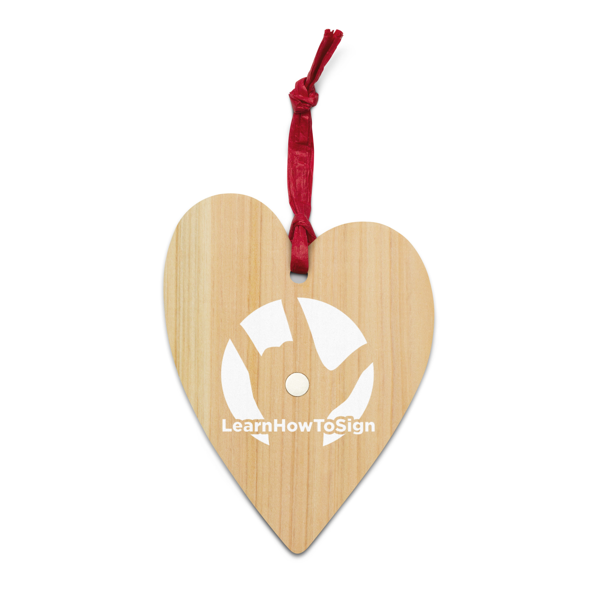 Frilly ILY ASL Wooden Ornament - Image 3