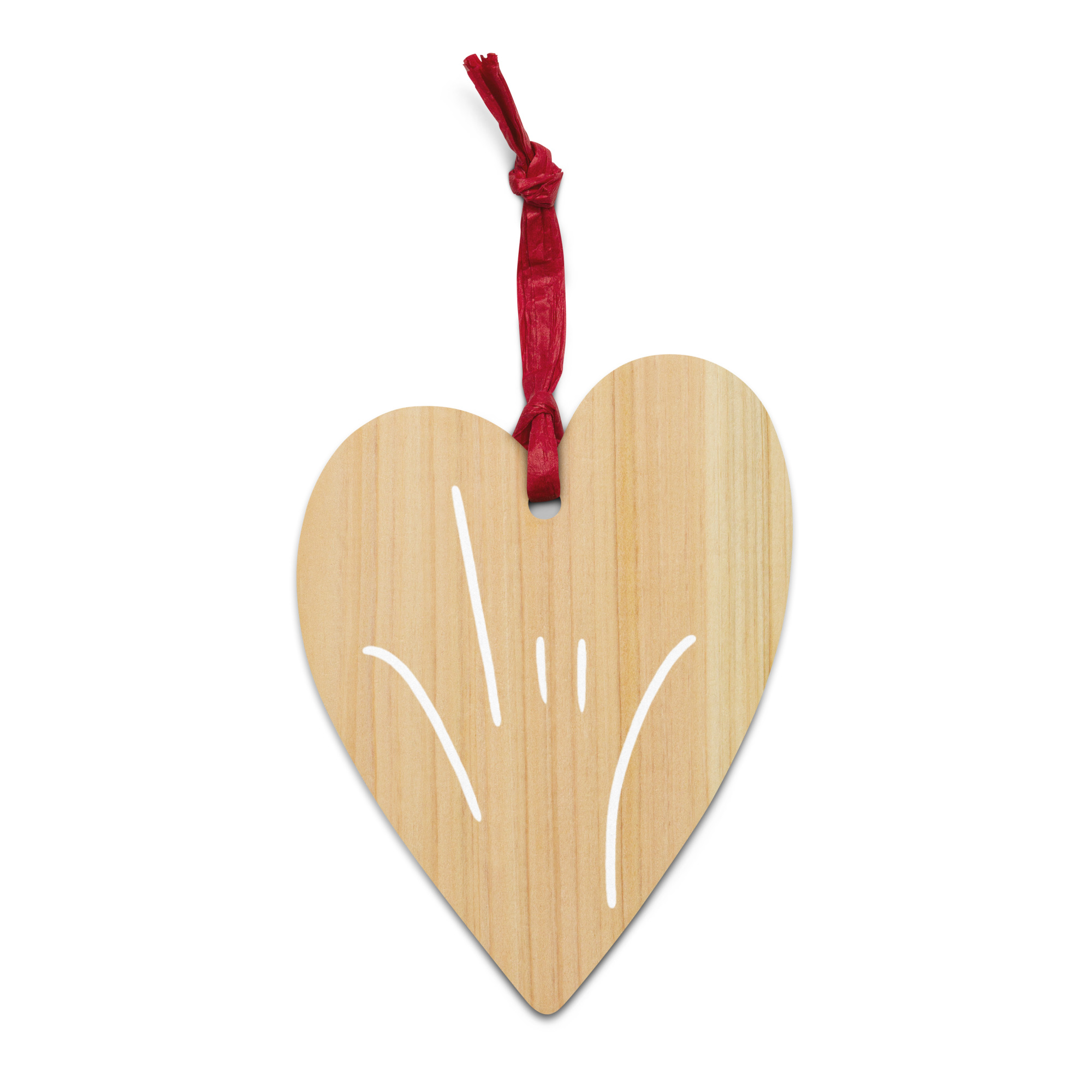 Frilly ILY ASL Wooden Ornament